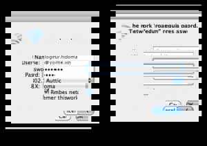 Image Showing Network Username and Password examples on iOS Device