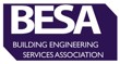 Building Engineering Services Association (BESA) logo representing industry standards, training and professional development within the building services engineering sector.