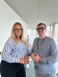Student Association presidents Nicole Filip and Jon Craig at Springburn Campus.
