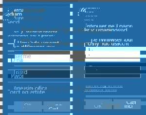 Eduroam Network Log In boxes for Username and Password